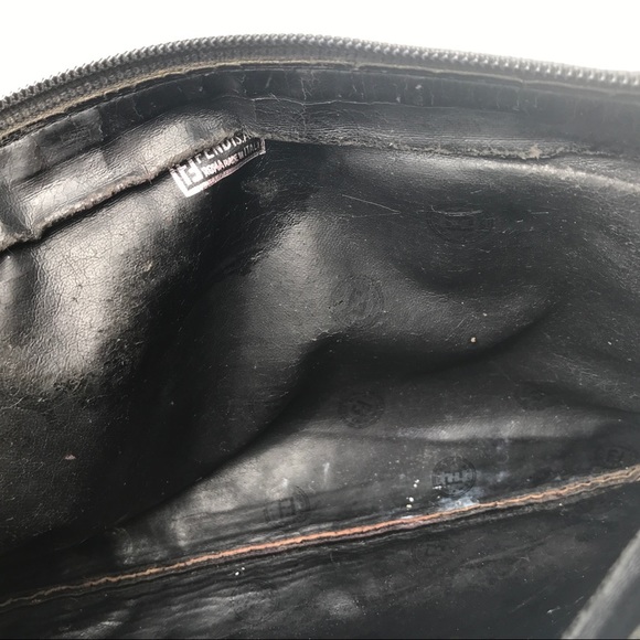 FENDI vintage black clutch Bag zip envelope sleeve - Picture 4 of 7
